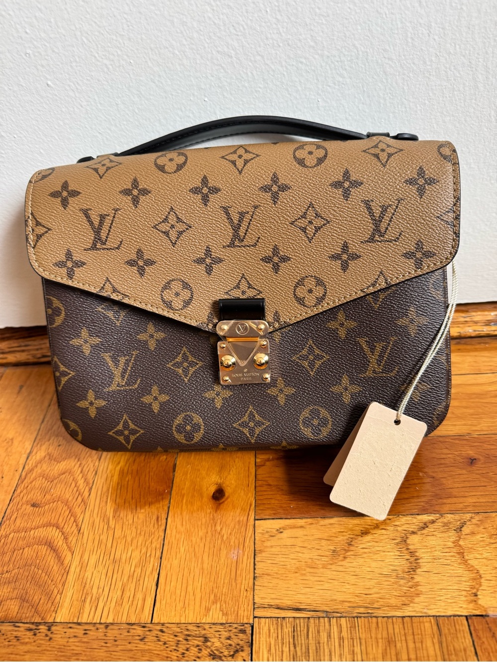 Louis Vuitton Two-Tone Monogram Canvas Satchel in Brown and Tan